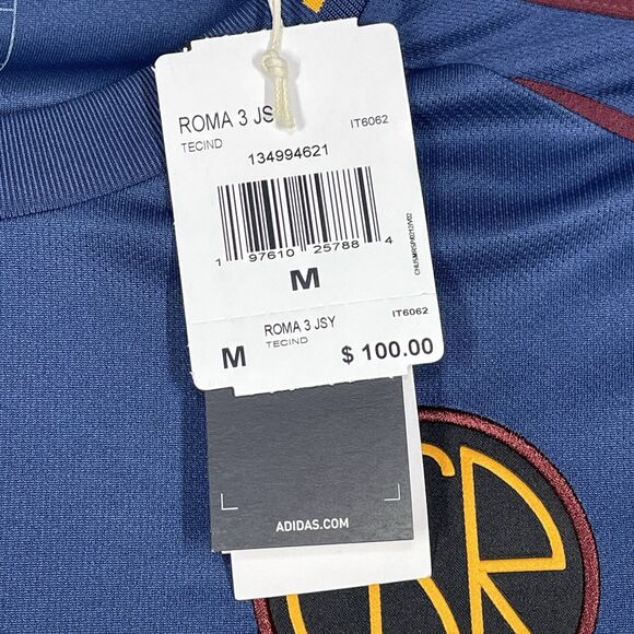 AS Roma Jersey Mens Medium Blue adidas 2024-25 Stadium Third Kit Football Soccer - Picture 5 of 9